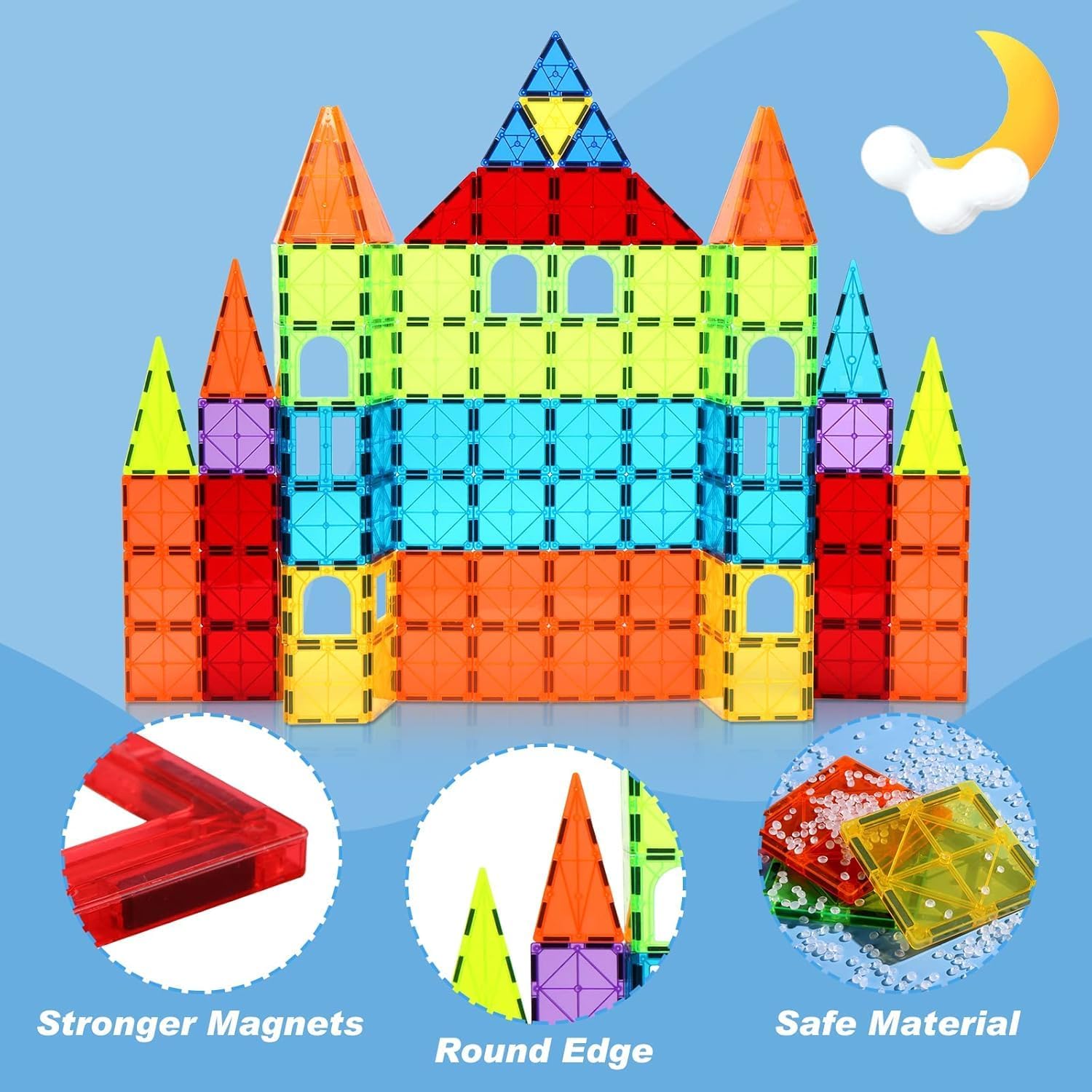 Thumbnail 4 de OugerToy 104PCS Magnetic Tiles 🧩