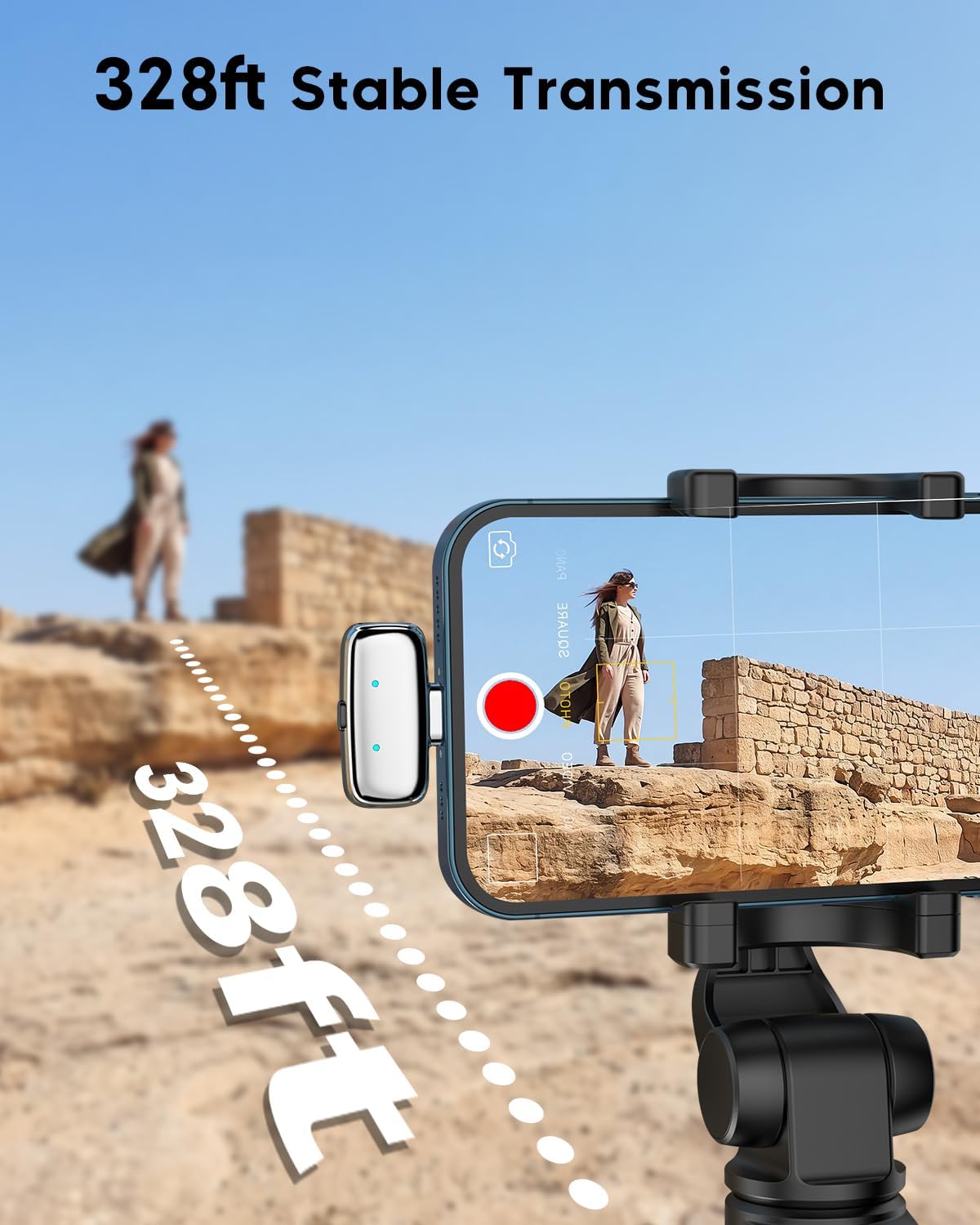 Thumbnail 6 de ZealSound M6 Mini Wireless Lavalier Microphone with Dual Mics and Noise Reduction