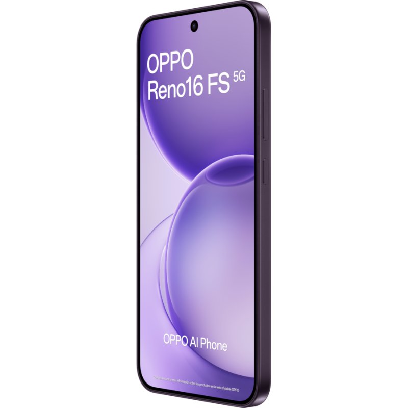 Detalle de OPPO Reno16 FS 5G 8GB 512GB 6.57" Negro Púrpura