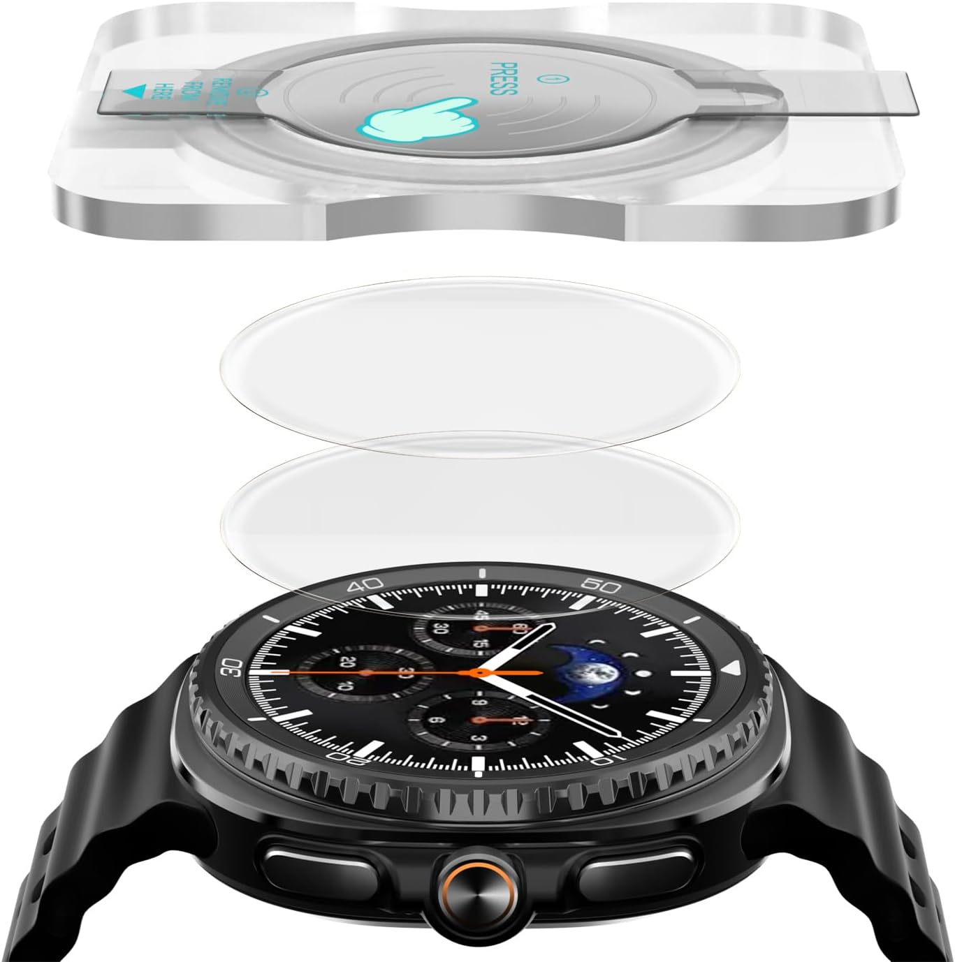 Detalle de SPGUARD 2 Pack Screen Protector for Samsung Galaxy Watch 8 Classic 46mm
