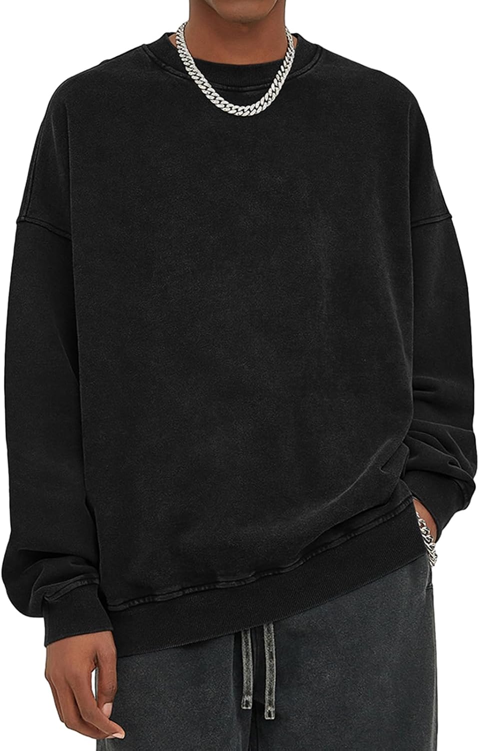Detalle 2 de KEEPSHOWING Oversized Vintage Hoodie for Men
