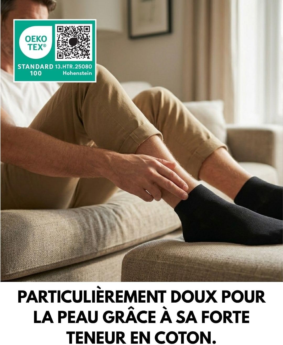 Thumbnail 6 de 10 paires de chaussettes diabétiques socquettes basses coton sans couture (homme & femme)