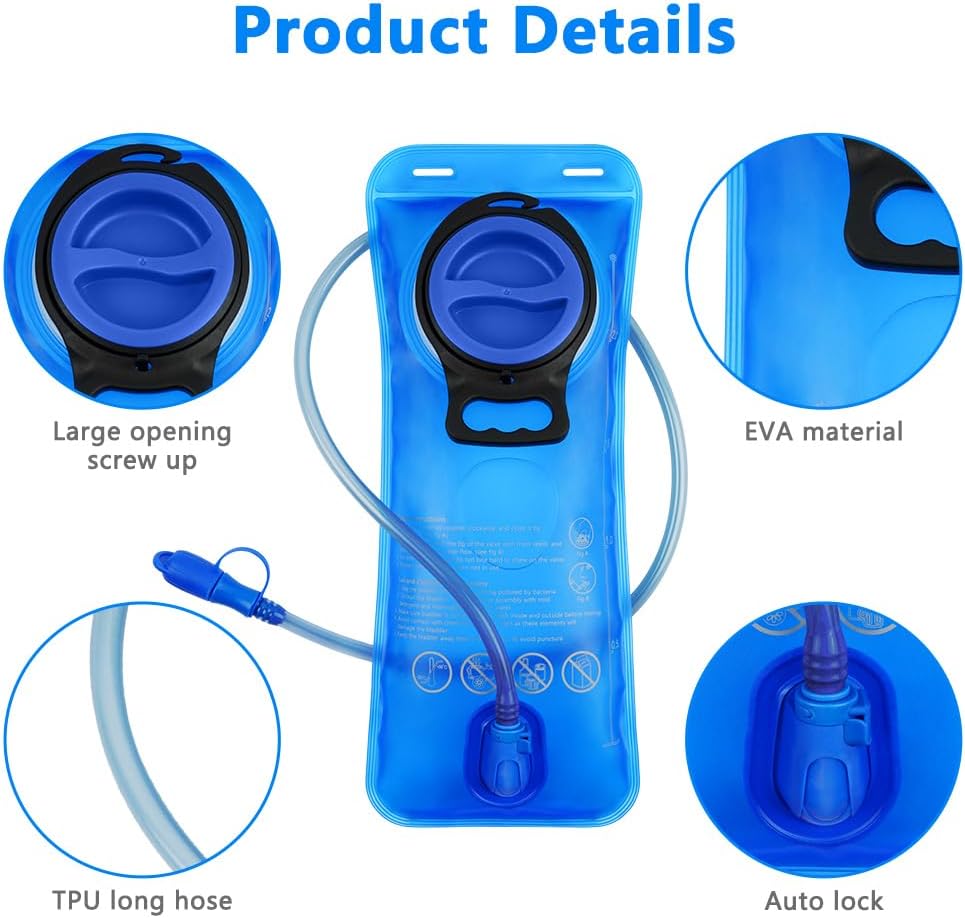 Detalle 2 de Flintronic Hydration Bladder 2L Leak Proof Reservoir (BPA Free) with Insulated Tube
