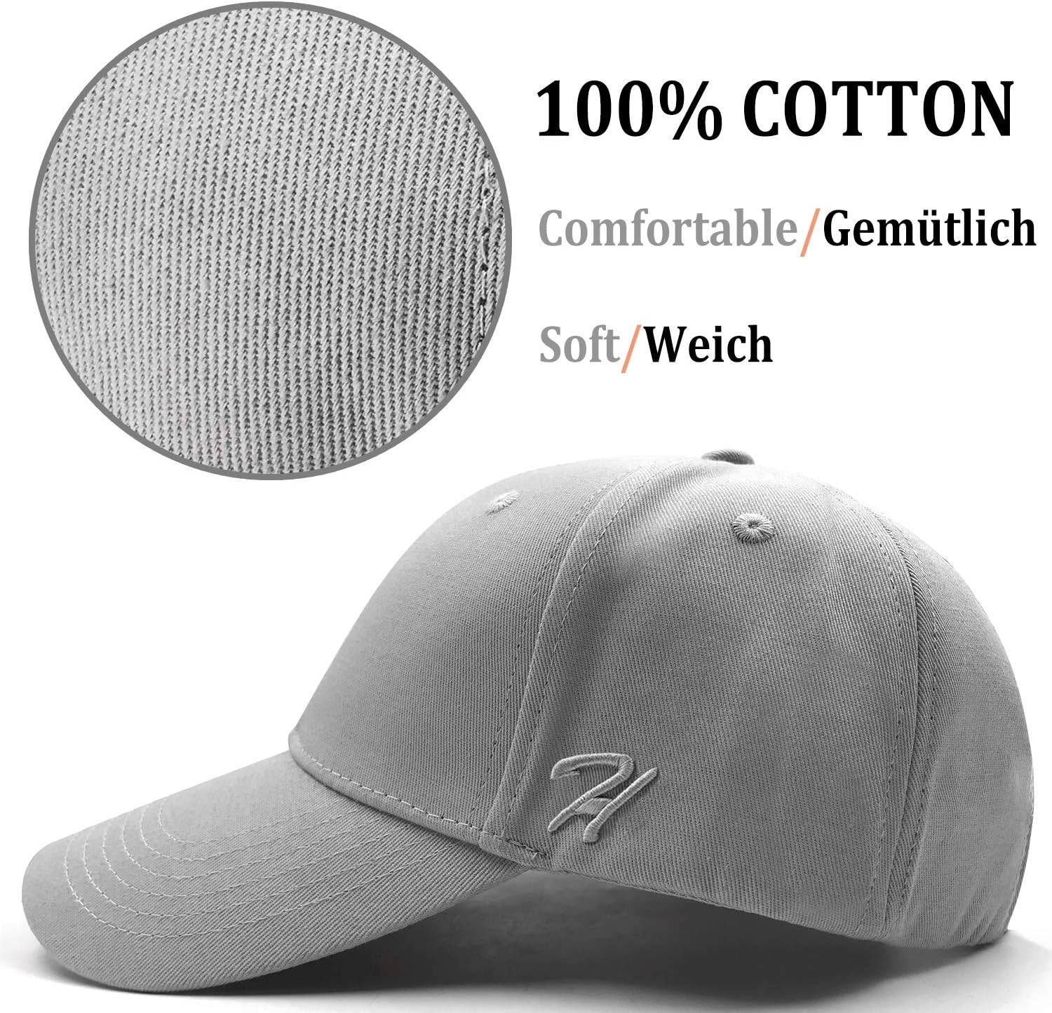 Detalle 2 de HASAGEI Baseball Cap 54 bis 62 cm