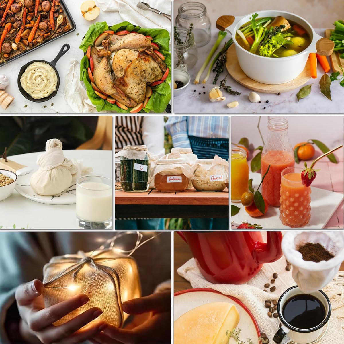 Thumbnail 4 de 6 Pcs Cheese Cloths 20x20 🧀