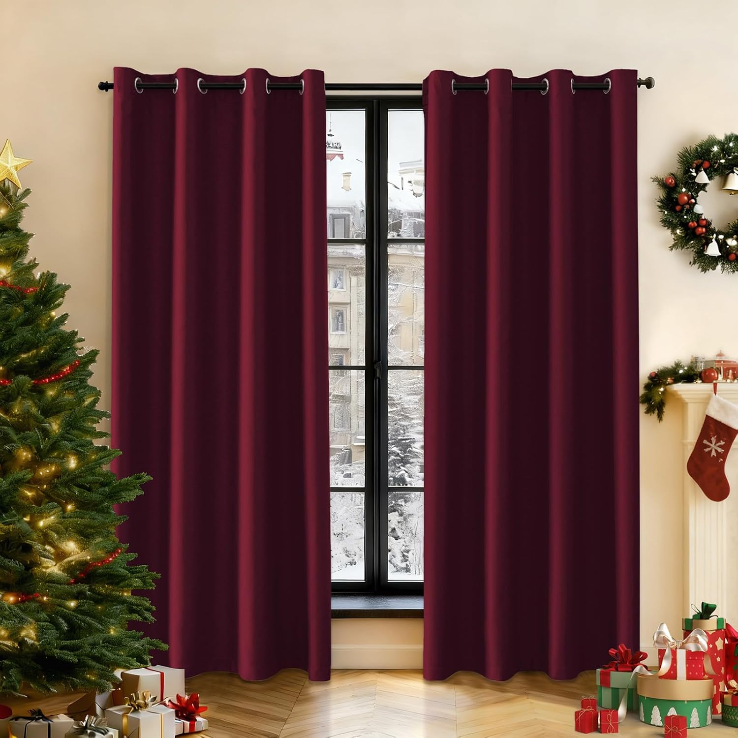 Ystyle Rideau Occultant Lot De 2 140x280cm