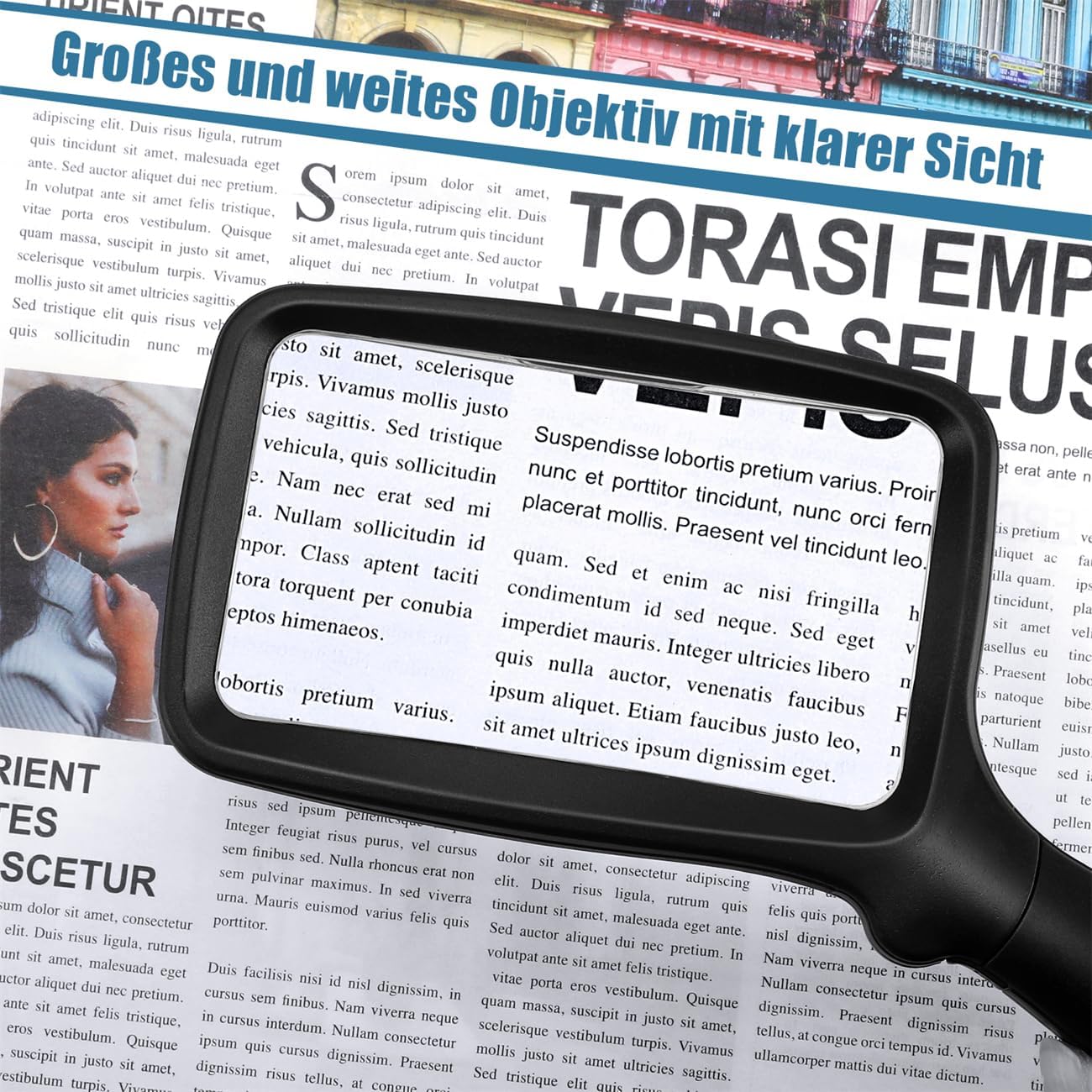 Detalle 2 de Tobegiga 5-Fache Leselupe Mit Licht