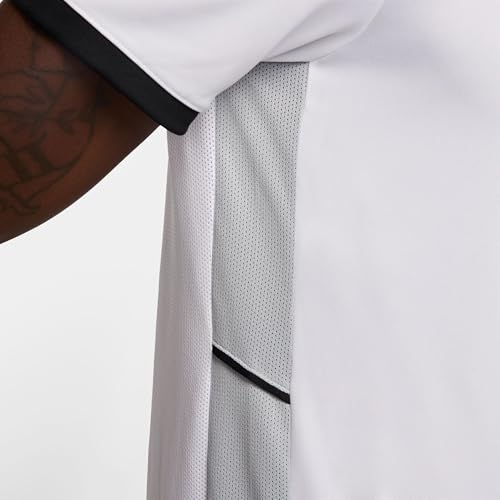 Detalle de Nike Academy 25 Haut de Foot à Manches Courtes Dri-FIT pour Homme – White/Black/Wolf Grey/Black, FZ9754-100, M