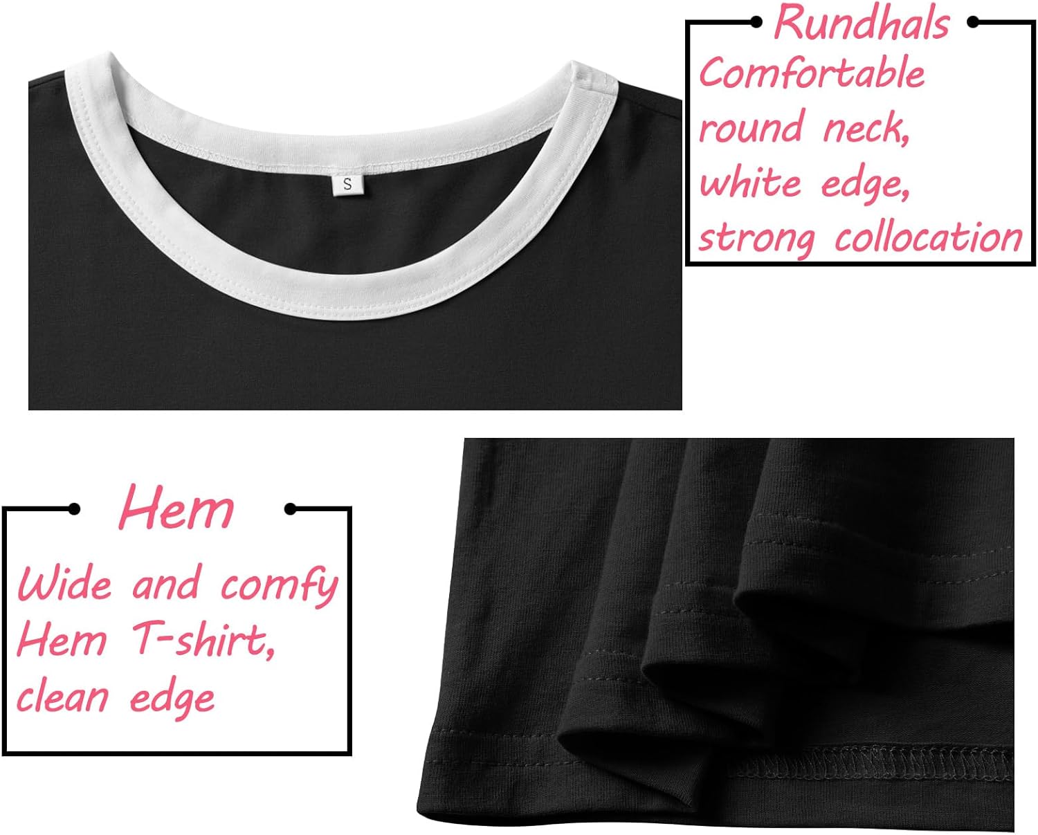 Thumbnail 4 de WIEIYM Women Round Neck Short Sleeve T-Shirt with Smile Graphic Print
