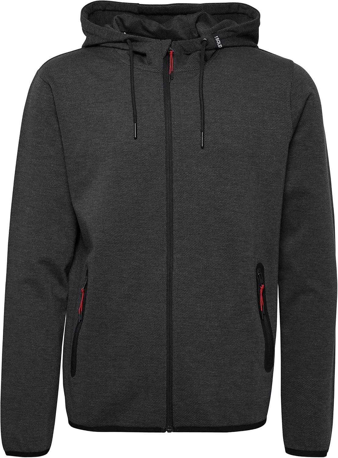 Detalle de !Solid SDVidit Herren-Sweatjacke mit Kapuze (Dunkelgrau Melange)