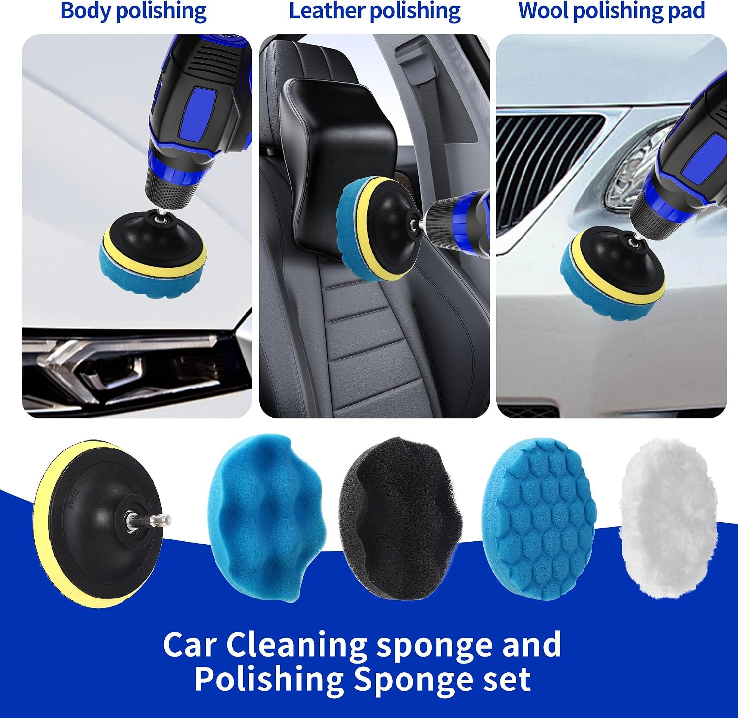 Thumbnail 4 de BUCOMTU 31Pezzi Kit Pulizia Auto – Set completo per interni ed esterni