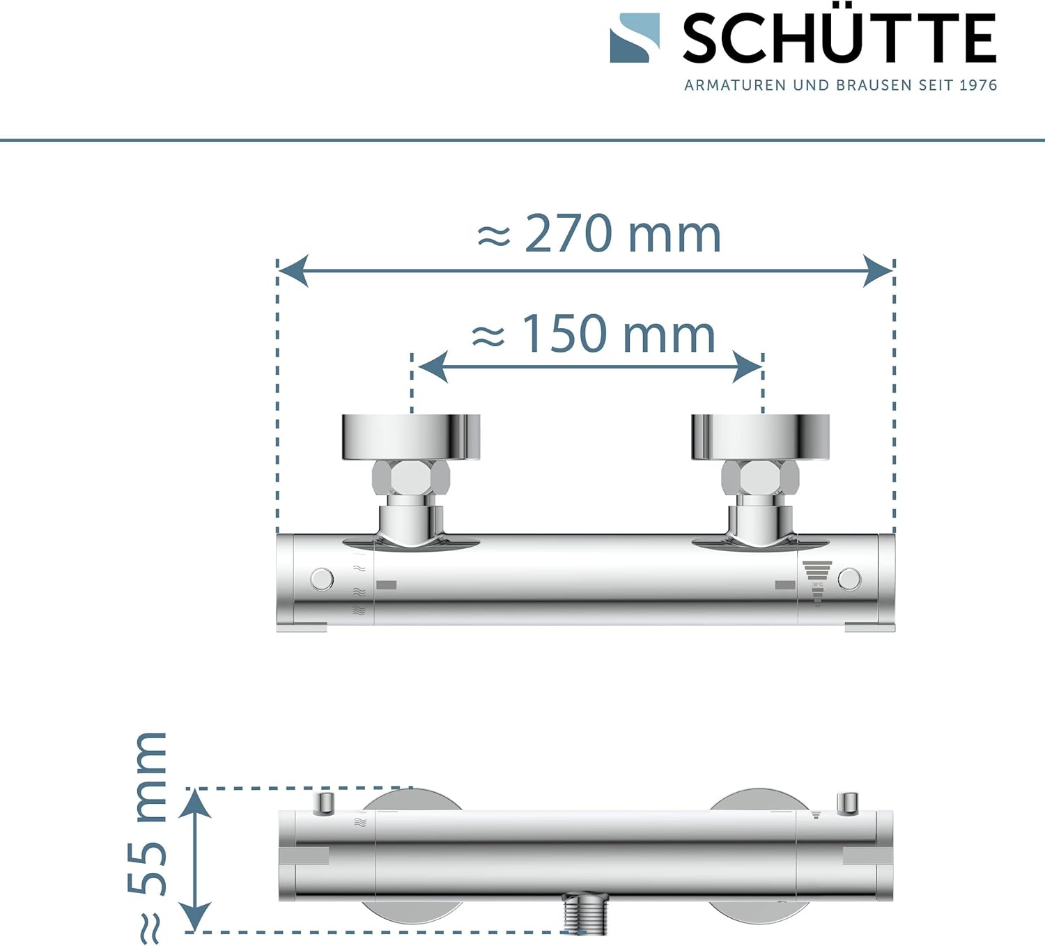 Thumbnail 4 de SCHÜTTE London Thermostat-Duscharmatur 38°C Verbrühschutz, Chrom
