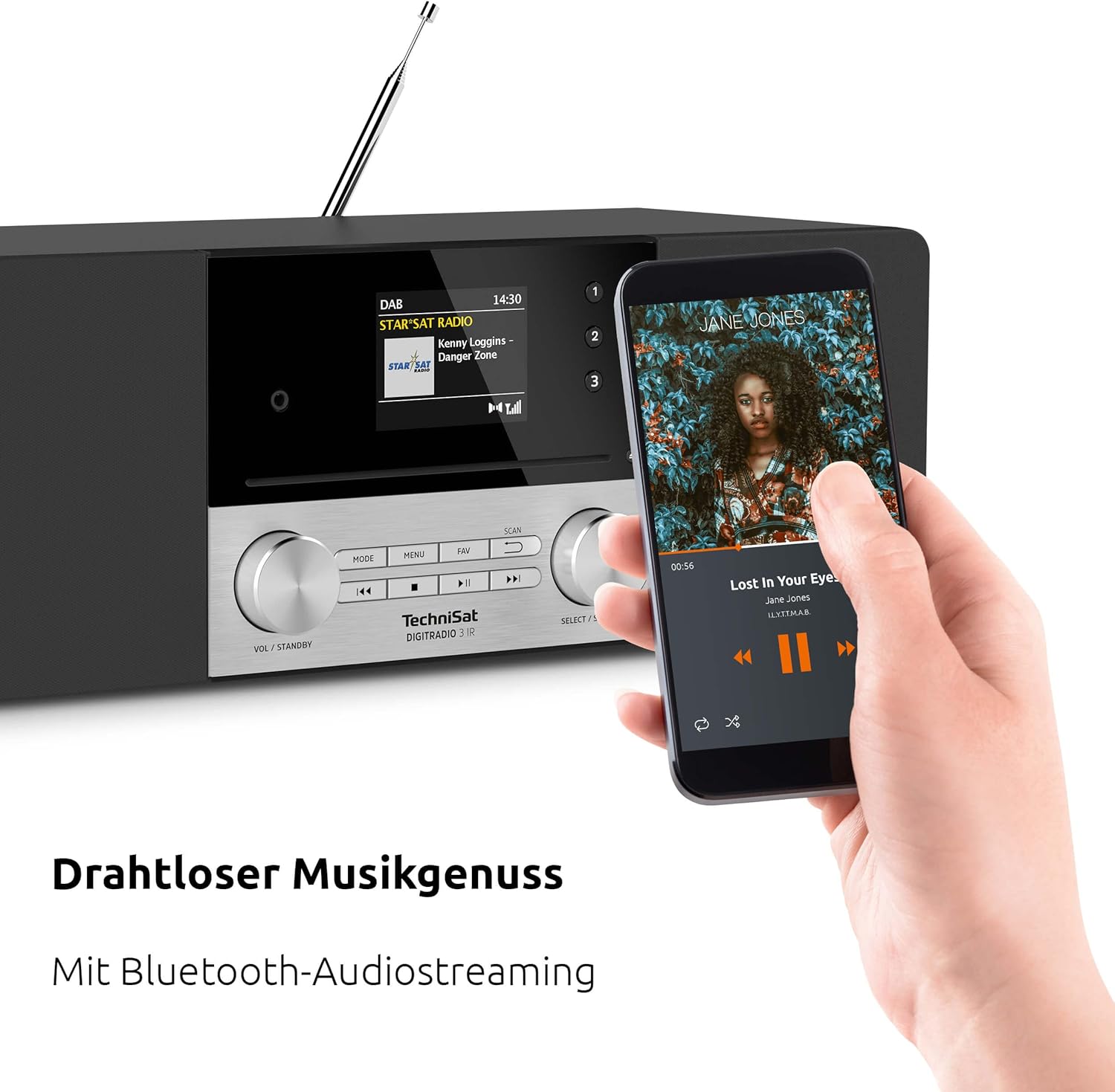 Thumbnail 6 de TechniSat DIGITRADIO 3 IR Kompaktanlage: DAB+-Radio mit CD-Player, Bluetooth & Internetradio