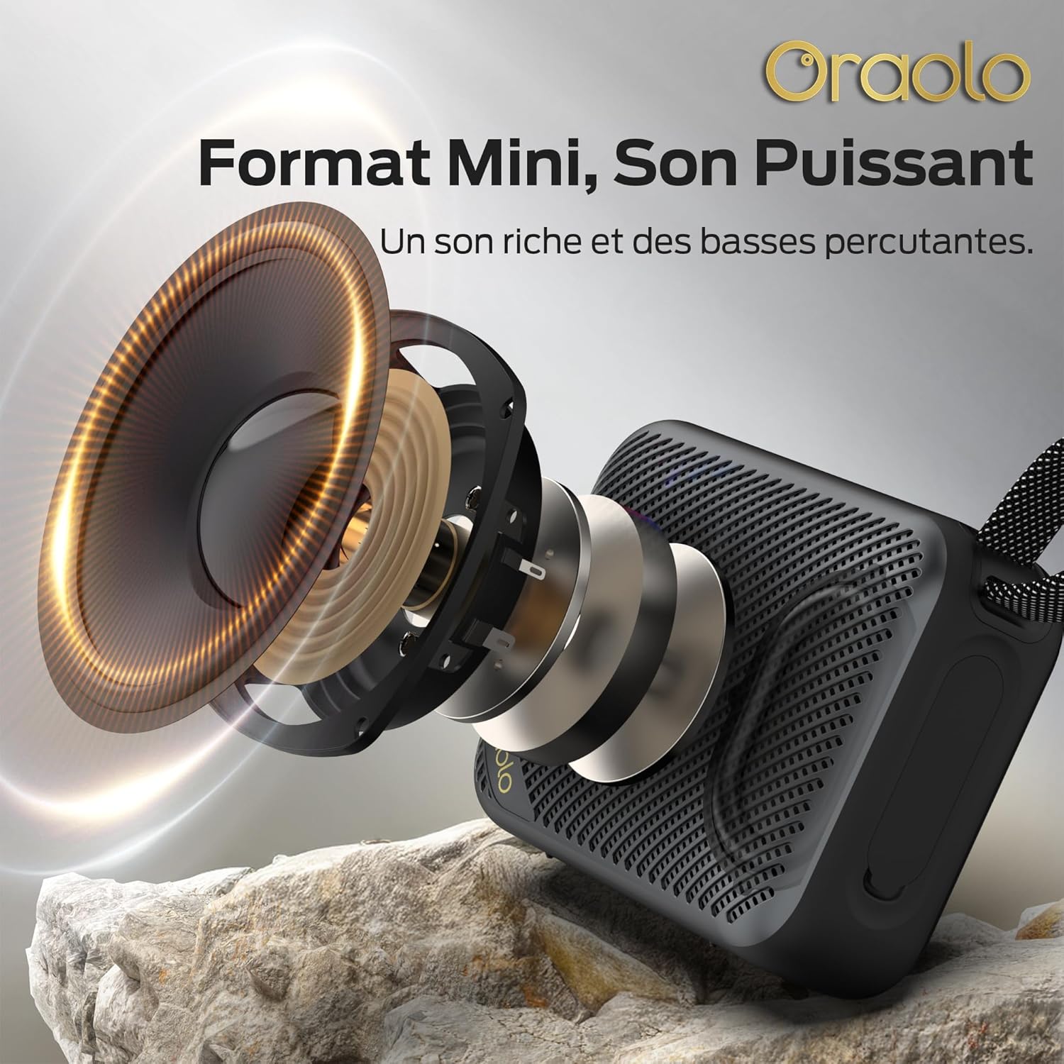 Thumbnail 1 de Oraolo enceinte Bluetooth portable IPX7 avec autonomie jusqu’à 30 h, TWS et entrée Type-C