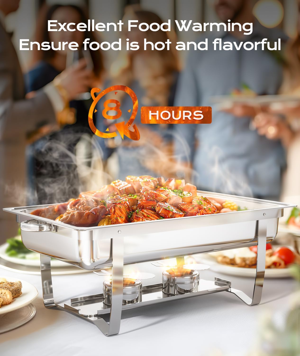 Detalle 2 de Chafing Dishes 9QT Buffet Set 🍽