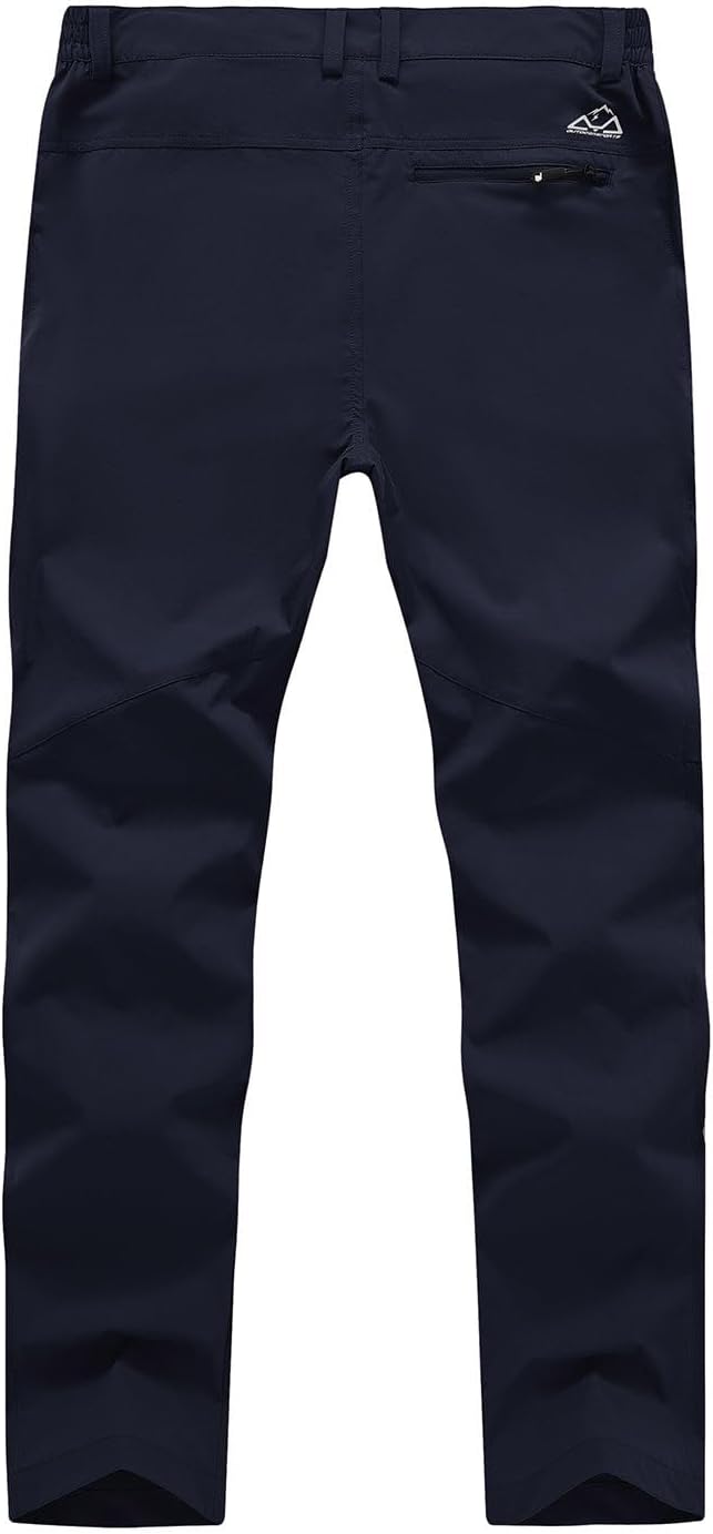 Detalle de YSENTO Men's Cargo Hiking Pants with Stretch, Quick-Dry Fabric and 5 Zipper Pockets