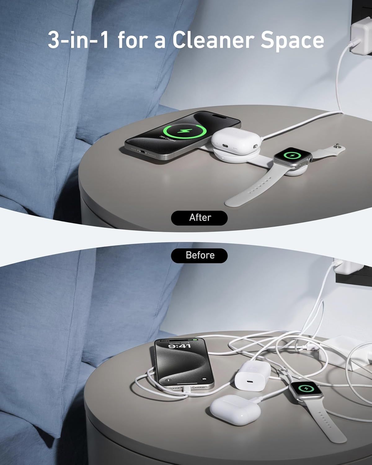 Thumbnail 5 de Anker MagSafe Compatible 3-in-1 Wireless Charging Station