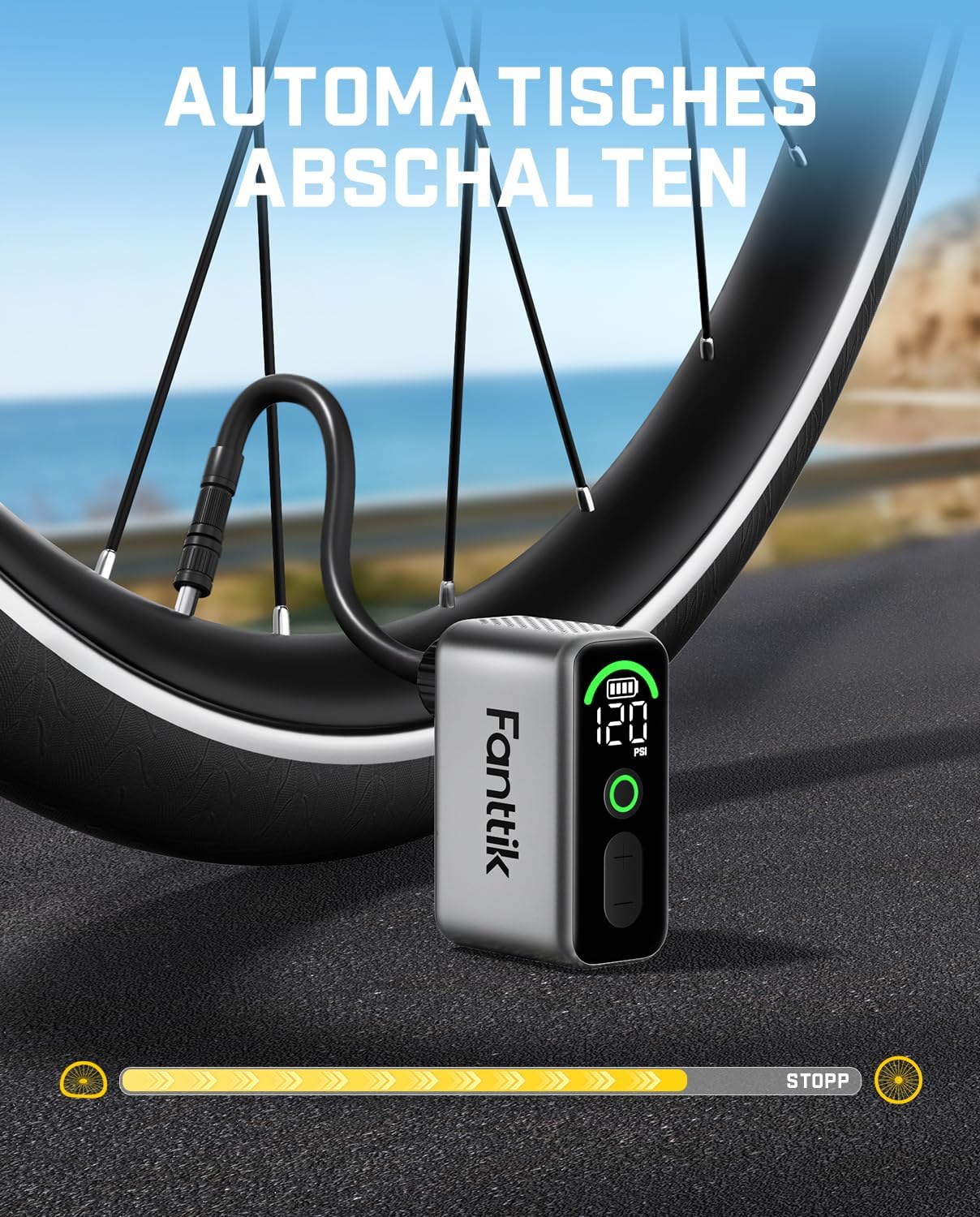 Thumbnail 3 de Fanttik X10 Ace Tiny Fahrradpumpe 120 PSI