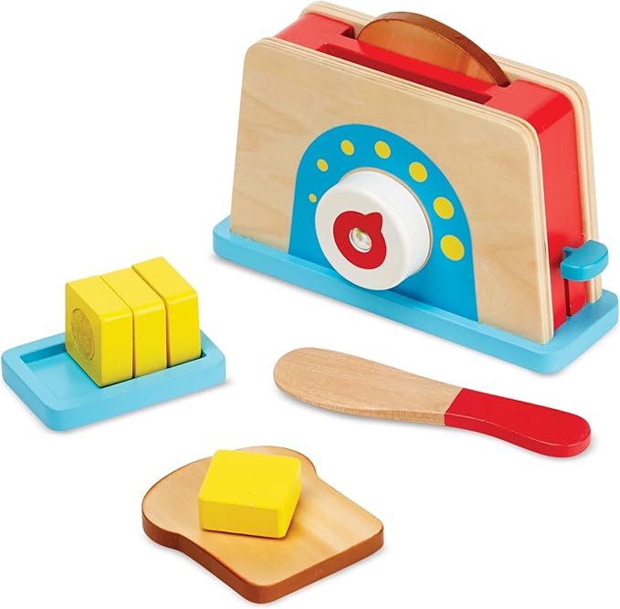 Melissa & Doug Tostadora de Pan y Mantequilla, Multicolor 🍞