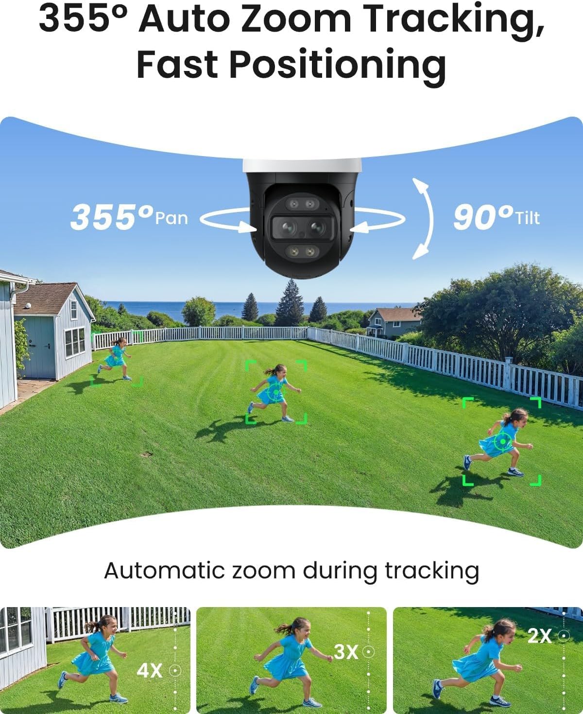 Detalle de REOLINK TrackMix PoE Dual-Lens PTZ Security Camera, 4K, 6X Hybrid Zoom