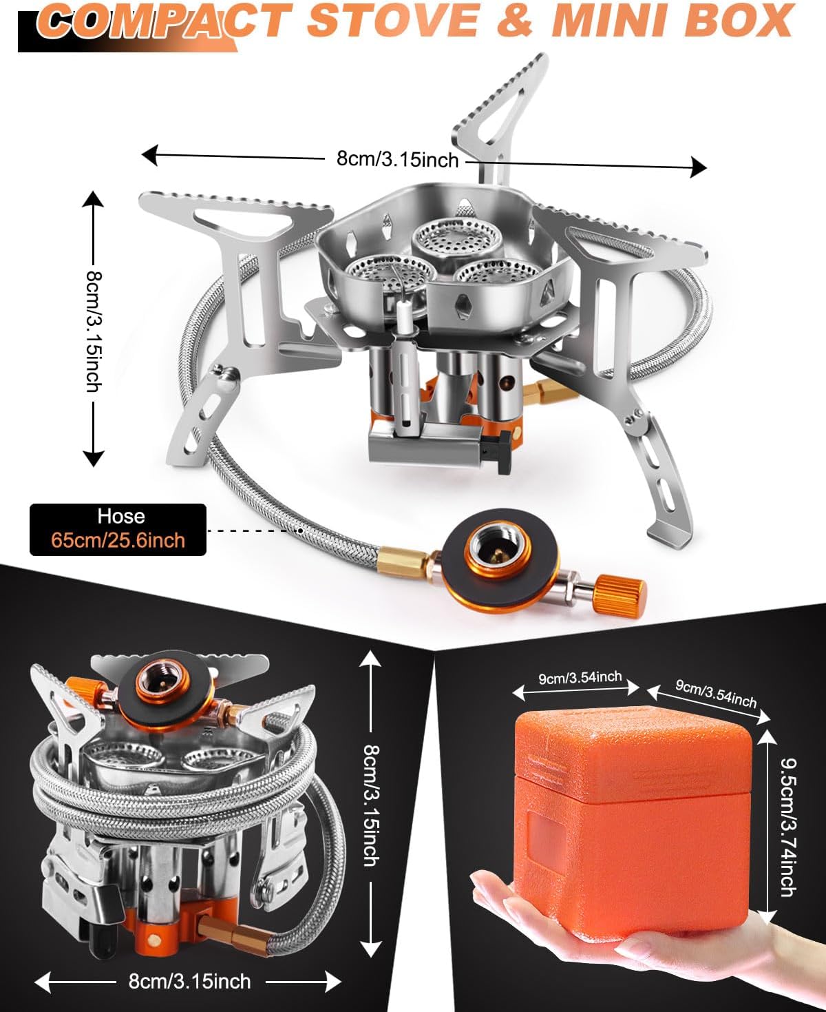 Thumbnail 4 de AUTOPkio Camping Gas Stove 6800W: 3-Burner Portable Stove for Outdoor Cooking