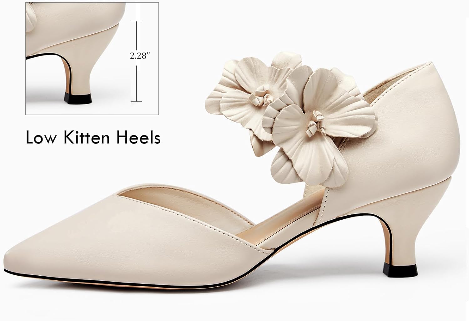 Thumbnail 2 de Coutgo Women's Low Kitten Heels Dressy Shoes