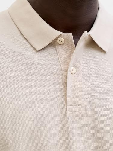 Detalle de JACK & JONES Jjebasic Polo SS Noos Moonbeam talla L: polo básico de manga corta para everyday look