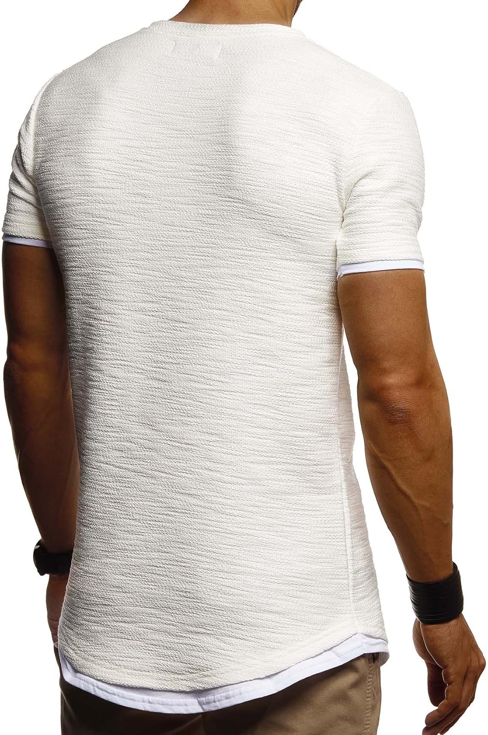 Detalle de Leif Nelson T-Shirt Hommes – Élégance décontractée et qualité sobre