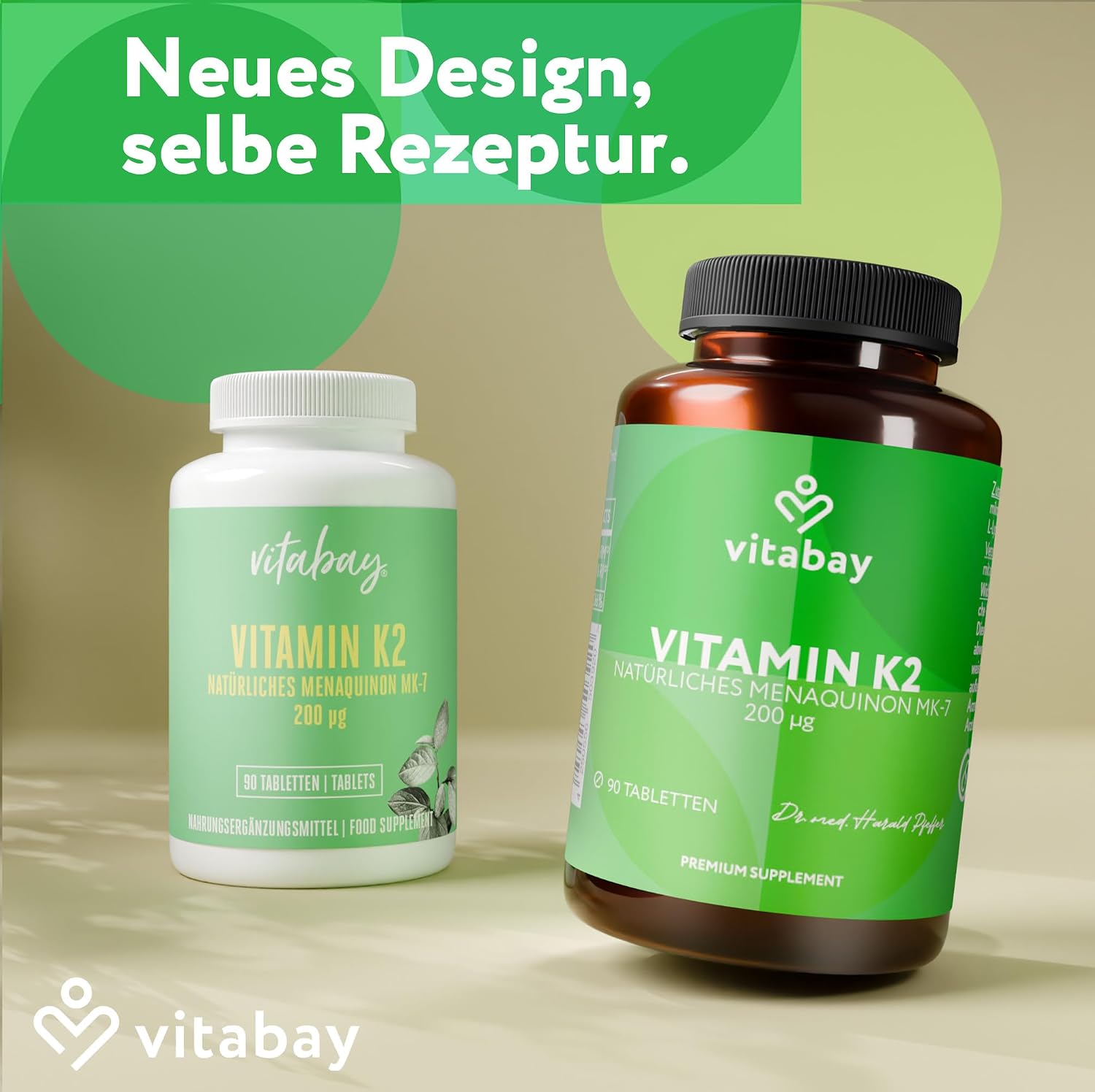 Detalle 2 de Vitabay Vitamin K2 MK-7 Hochdosiert 200 µg – 90 vegane Tabletten, 3 Monate Vorrat