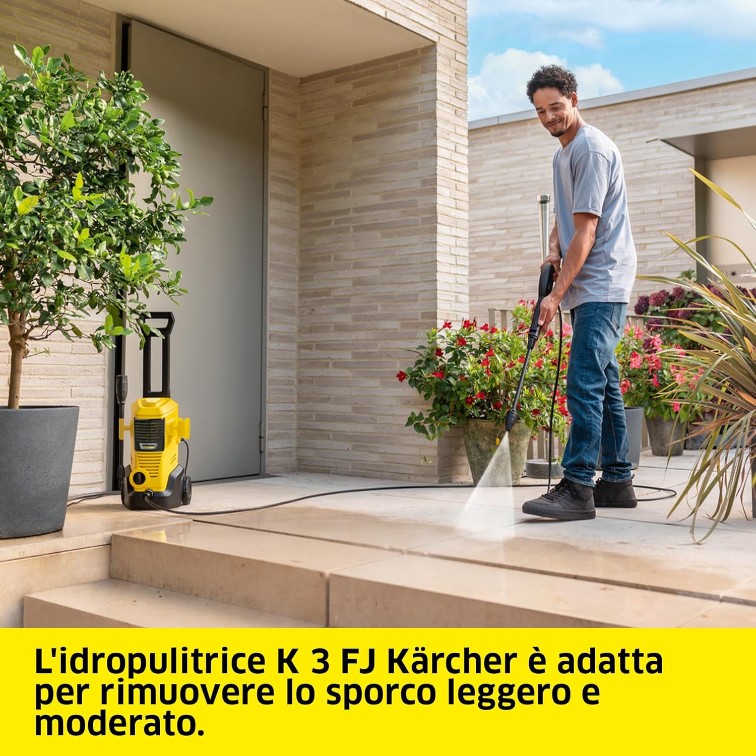 Detalle de Kärcher idropulitrice K 3 FJ Home: pulizia versatile per casa e giardino