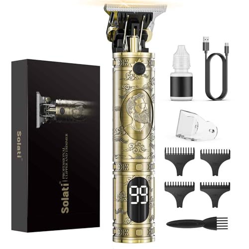 Tondeuse Cheveux Solati pour Hommes – T Zéro écart avec écran LED, finition barbier pro