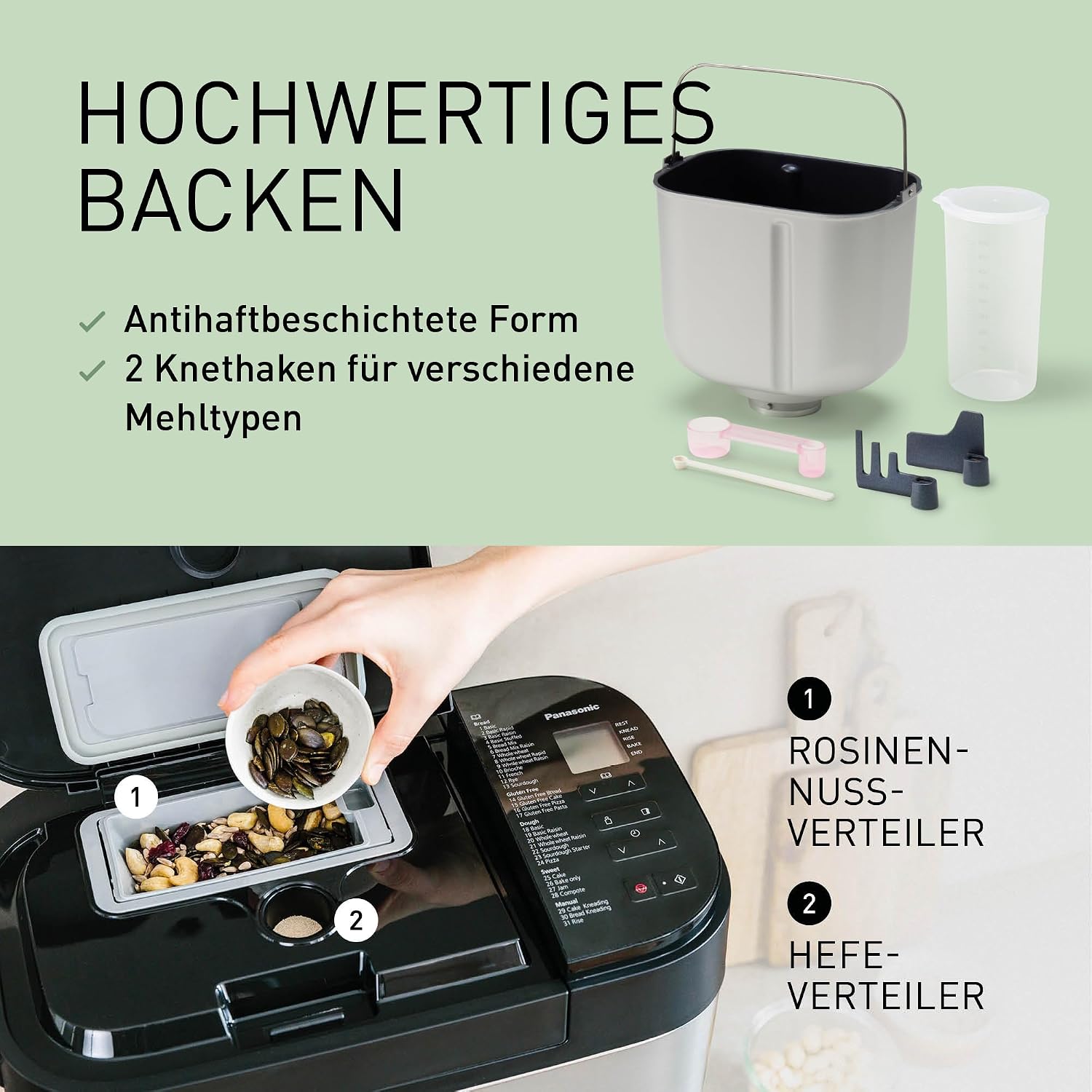 Detalle de Panasonic SD-YR2550 Brotbackautomat 31 Programme 🍞