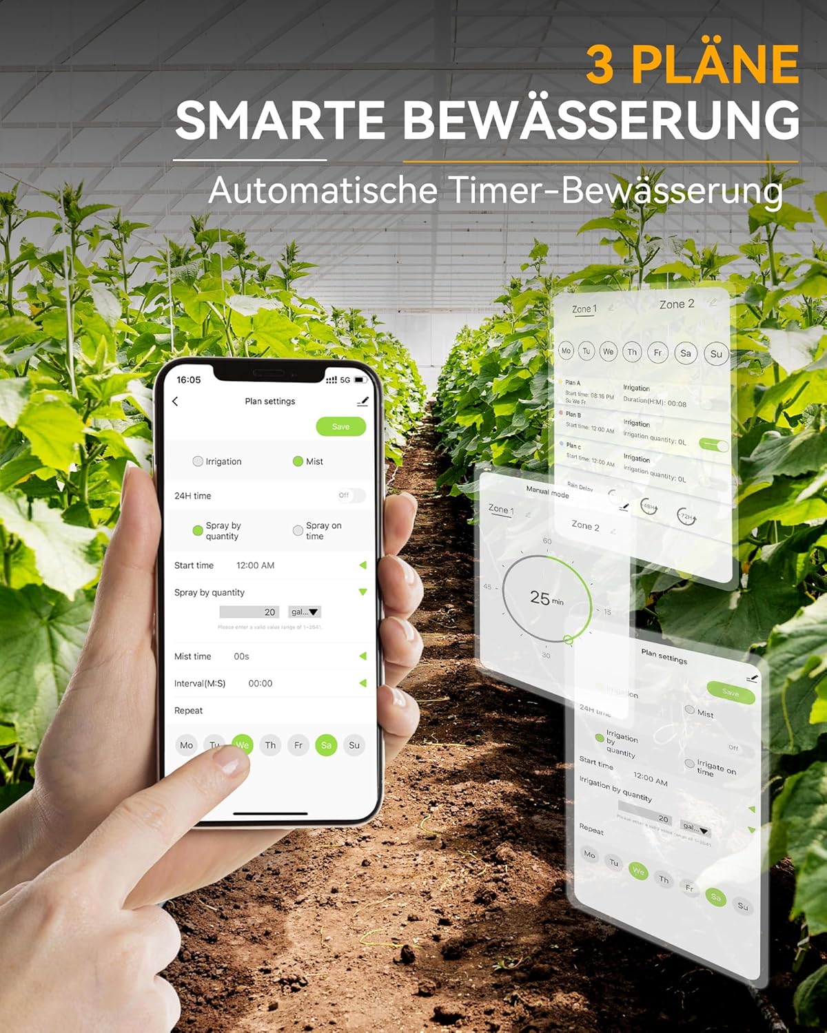 Thumbnail 2 de RAINPOINT Bewässerungscomputer WLAN 2 Ausgänge – Intelligente Gartenbewässerung mit App- und Sprachsteuerung