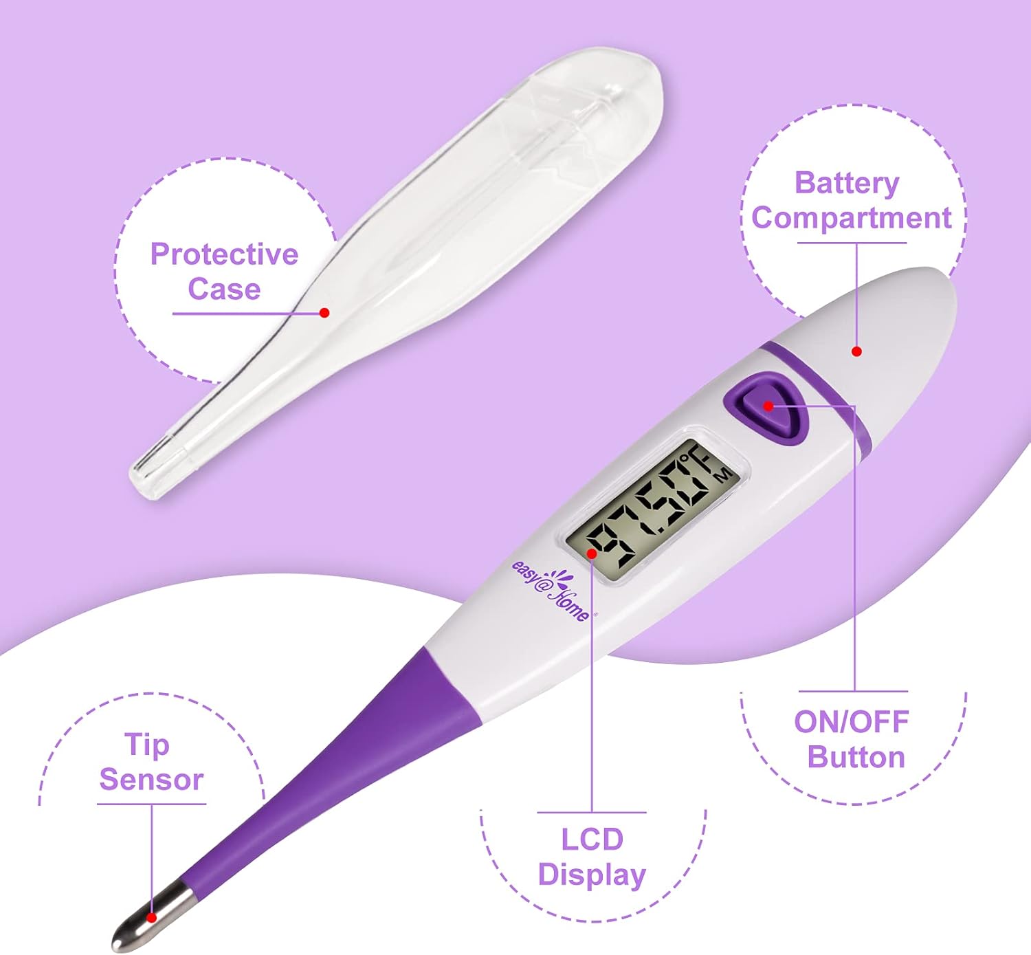 Detalle de Easy@Home DMT-3018 basal thermometer 0.01°C accuracy 🌡
