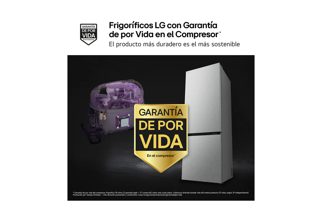 Detalle 2 de LG GBBW726CMB Frigorífico combi 465 L, 2,03 m