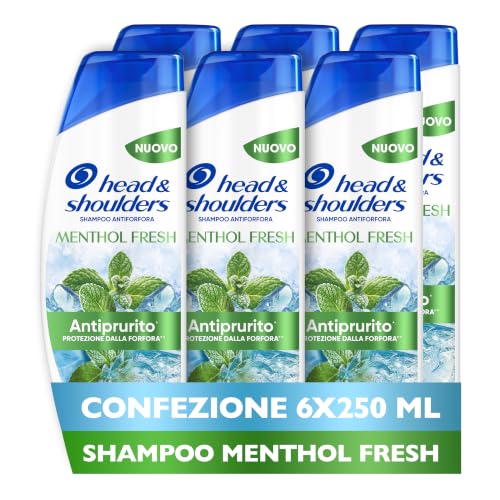 Detalle de Head & Shoulders Antiforfora Menthol Fresh 6x250 ml – Uso Quotidiano