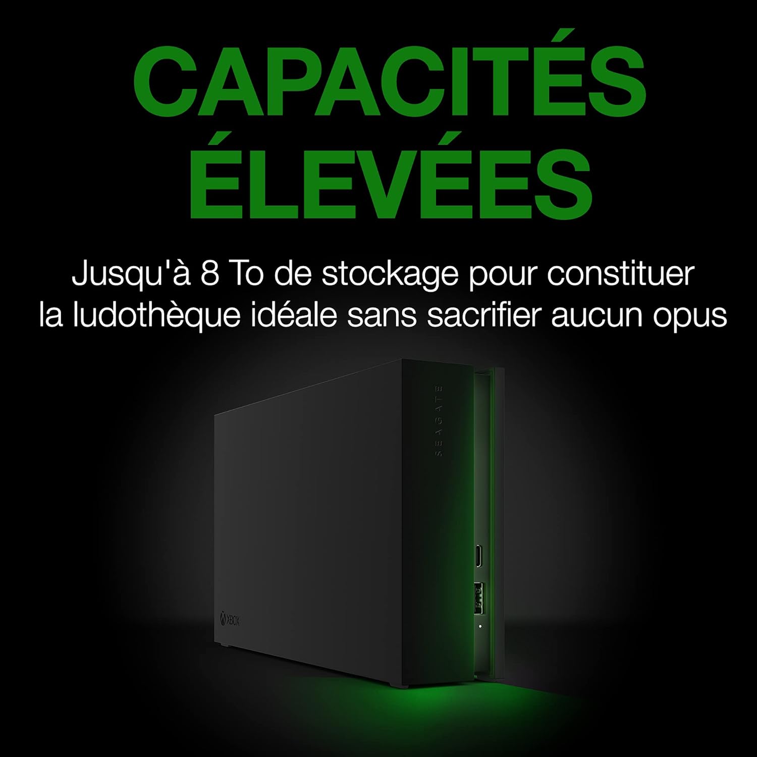 Thumbnail 3 de Seagate Game Drive Hub 8To : disque dur externe HDD USB 3.2 certifié Xbox avec ports USB-C et USB-A