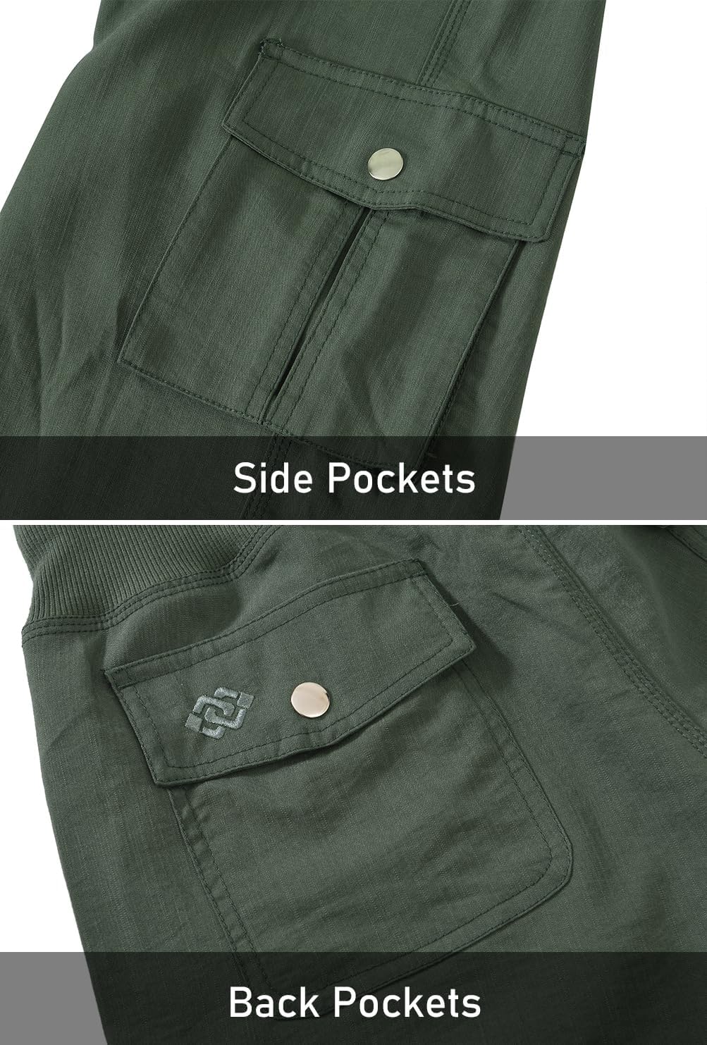 Thumbnail 6 de MoFiz Women’s Capris with Pockets – Loose Fit Casual Lightweight Cargo Pants for Hiking
