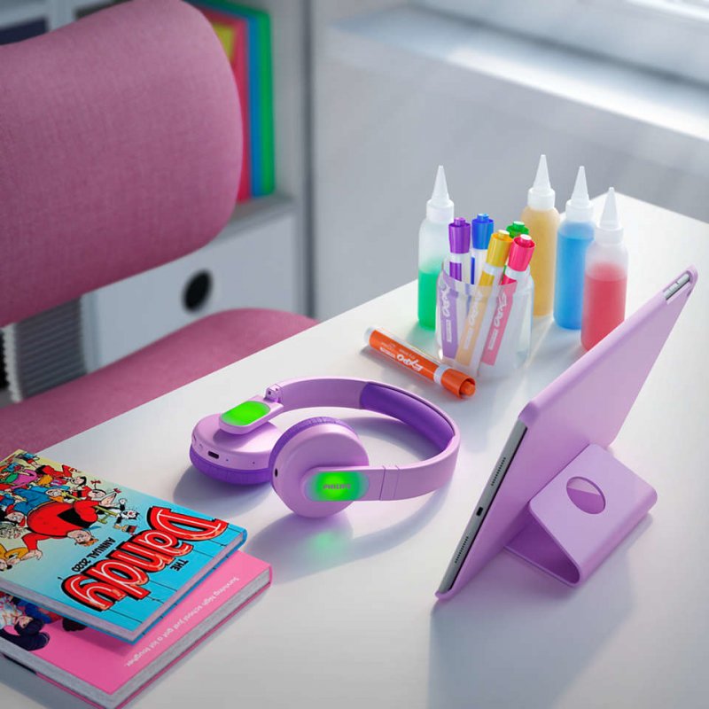Detalle 1 de Philips TAK4206PK/00 Auriculares Bluetooth infantiles rosa