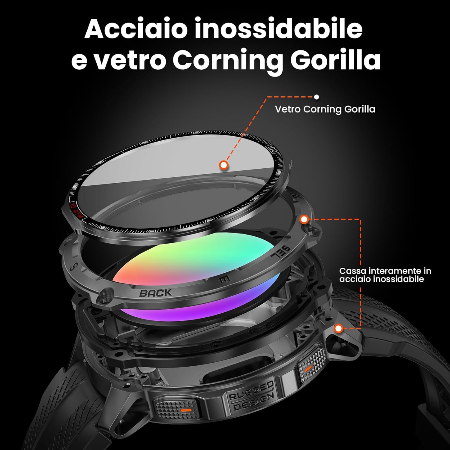 Thumbnail 2 de KOSPET Tank T4 Smartwatch Uomo 50 giorni di batteria