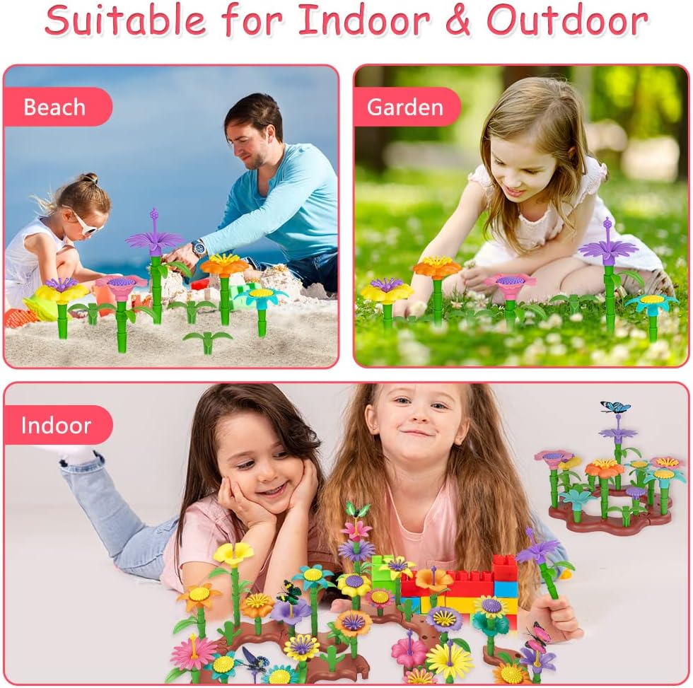 Thumbnail 4 de OSDUE Flower Garden Building Toy Set 144-piece building blocks