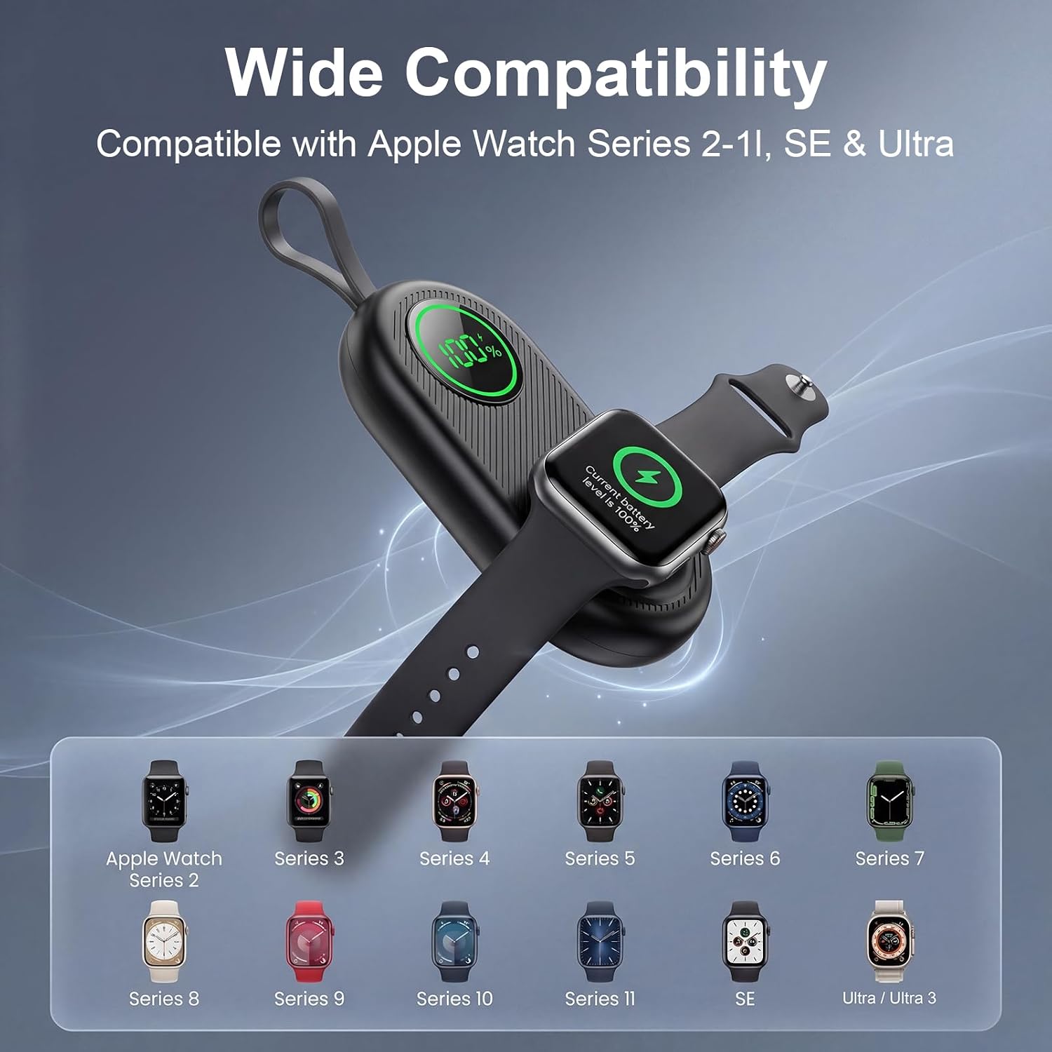 Detalle de Portable Apple Watch Charger 2500mAh