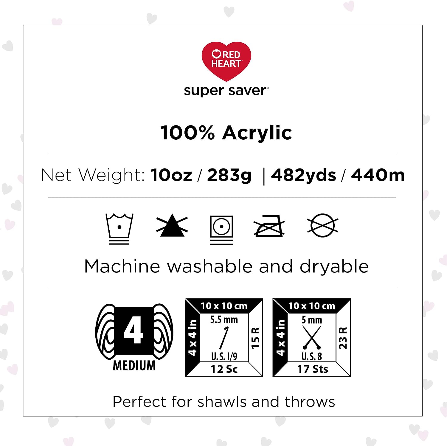 Thumbnail 5 de Red Heart Super Saver Jumbo Jazzy Ombre – przędza akrylowa, 2 motki po 283 g