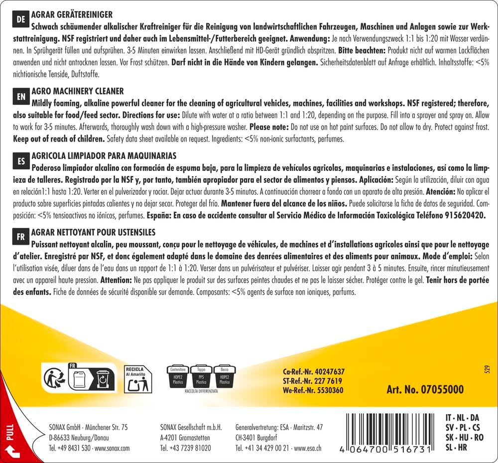 Detalle 2 de SONAX AGRAR GeräteReiniger 5 L