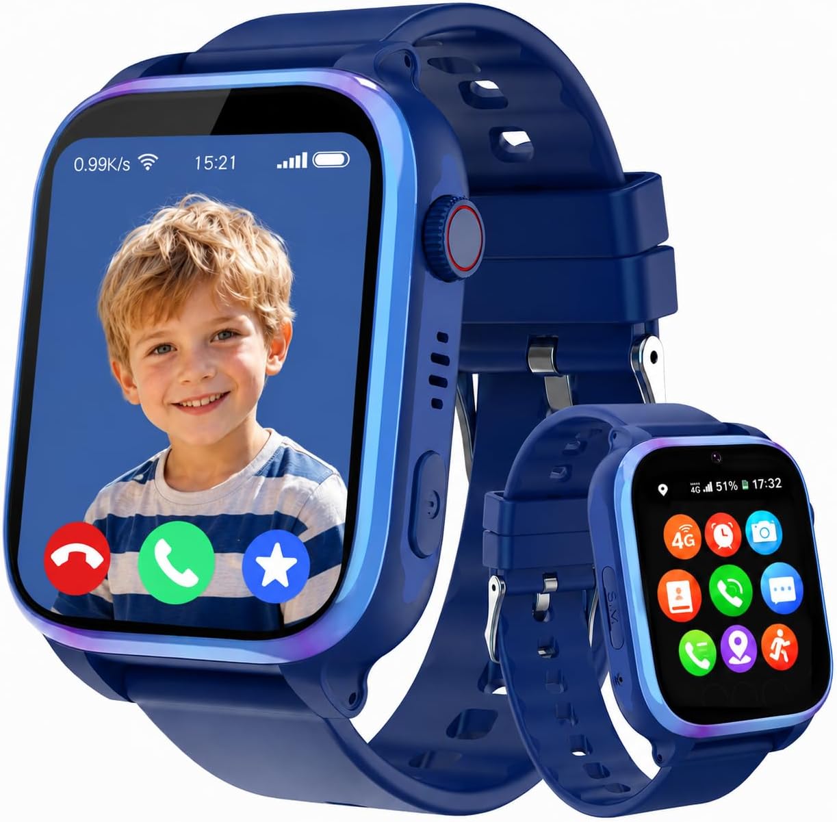 Detalle de ELEJAFE 4G Kids Smart Watch: GPS, Video Call and SOS for Safe, Connected Fun