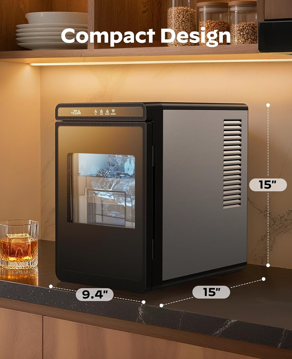 Thumbnail 6 de Silonn SLICM54ST-US Clear Ice Maker, Adjustable Thickness, 3 Cubes in 20 Minutes