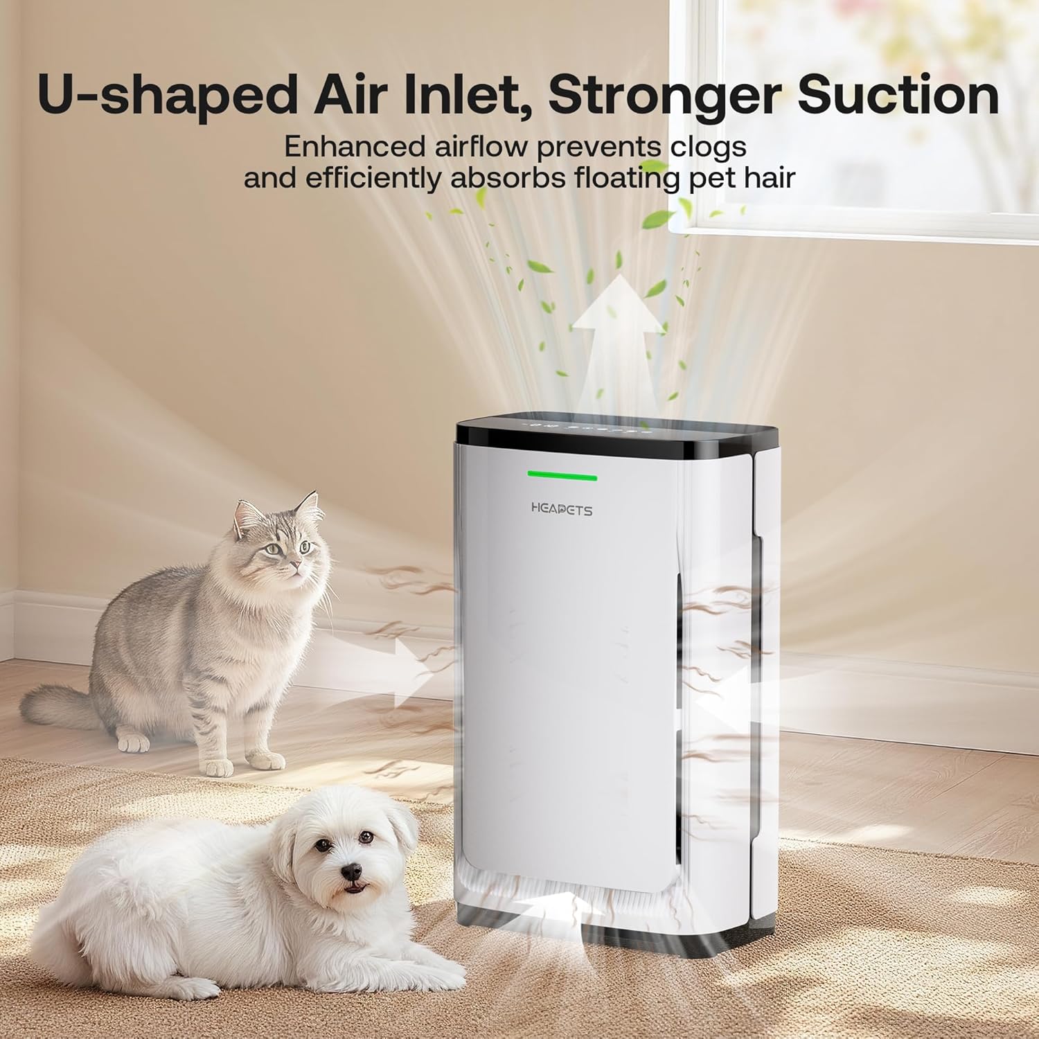 Detalle 2 de Pet Air Purifier P339 for Large Homes (Up to 4,200 sq ft) with H13 HEPA, Carbon Filter, and App