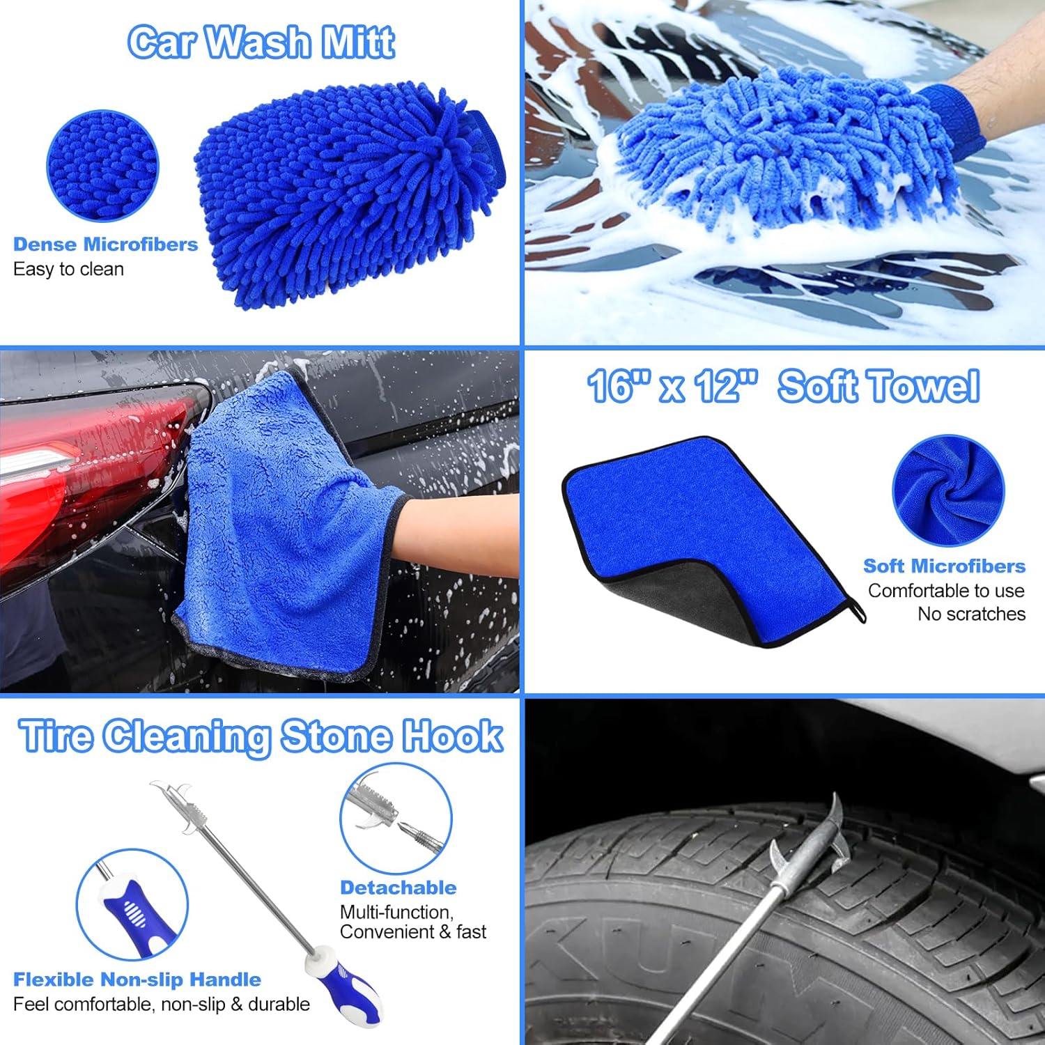 Thumbnail 5 de NIKCOSMK 12Pcs Wheel Brush Kit