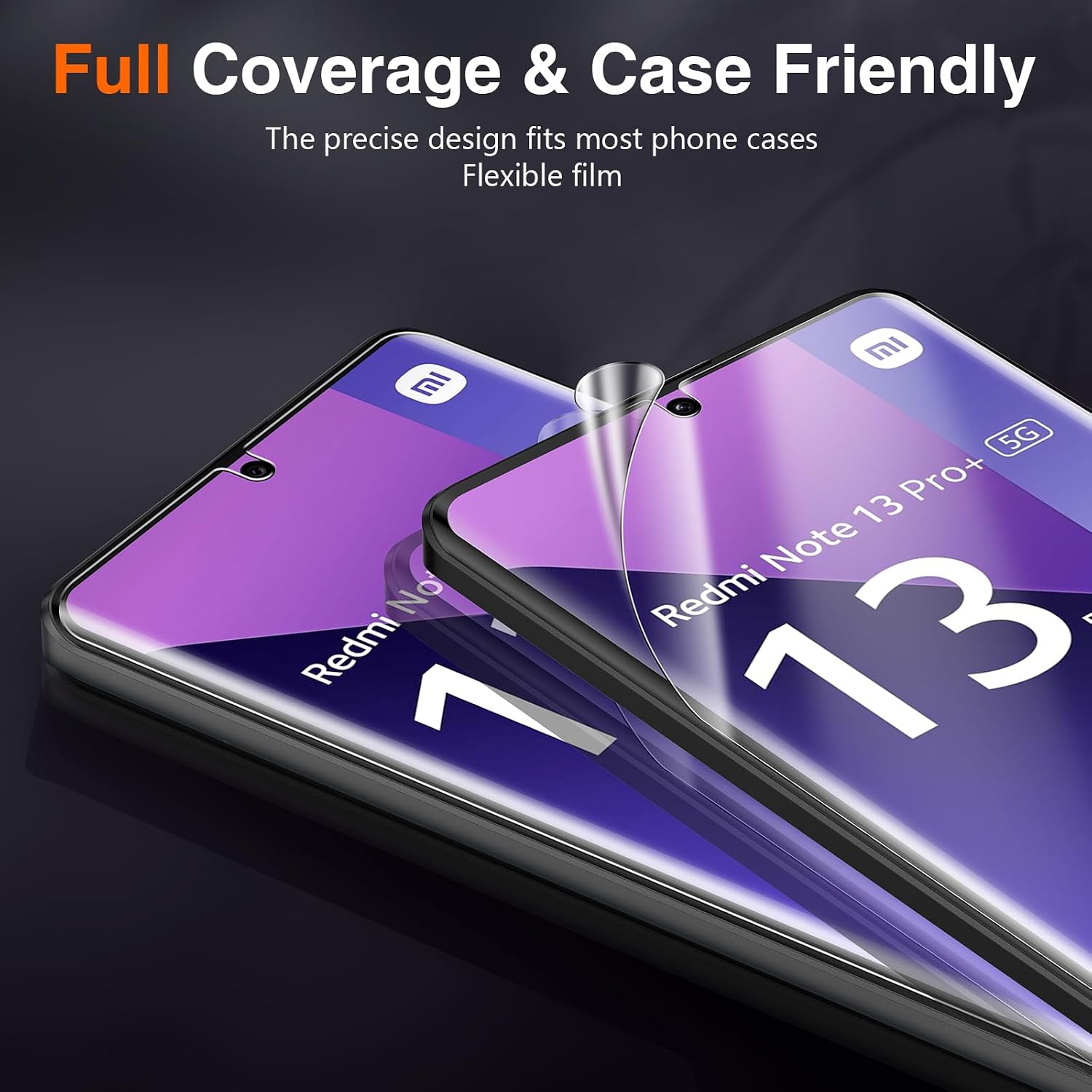 Detalle de LK Protection écran TPU pour Redmi Note 13 Pro Plus 5G – 3 films transparent HD (sans verre) et protection 3D