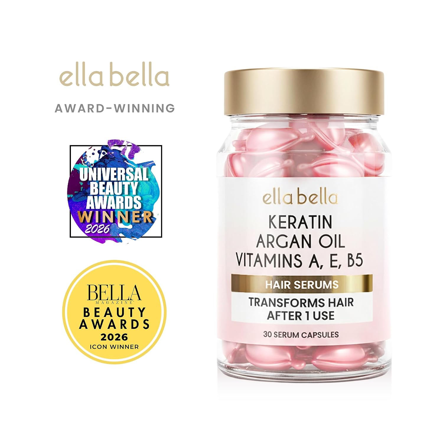 Detalle de ELLA BELLA Keratin Hair Serum Capsules